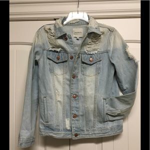 Thread & Supply Distressed Denim Jacket S